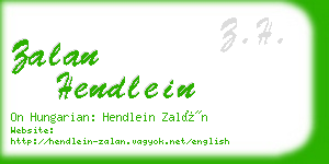 zalan hendlein business card